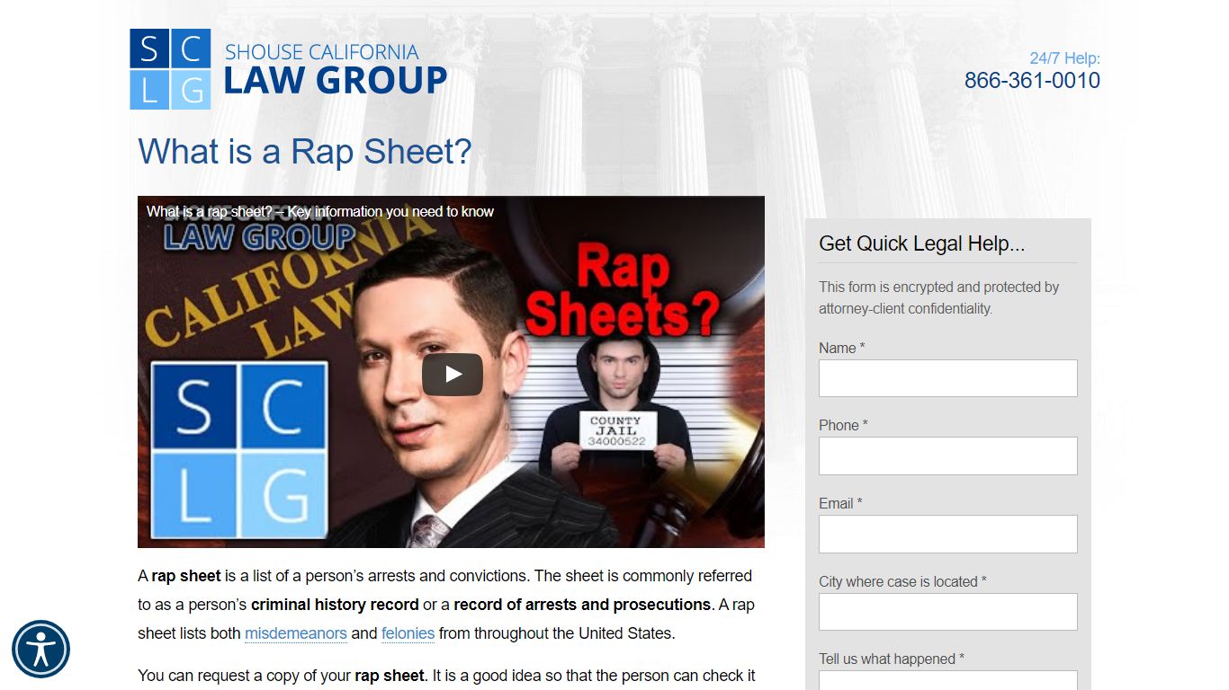 Rap Sheet - What is it? Who can see it? How can I get mine?