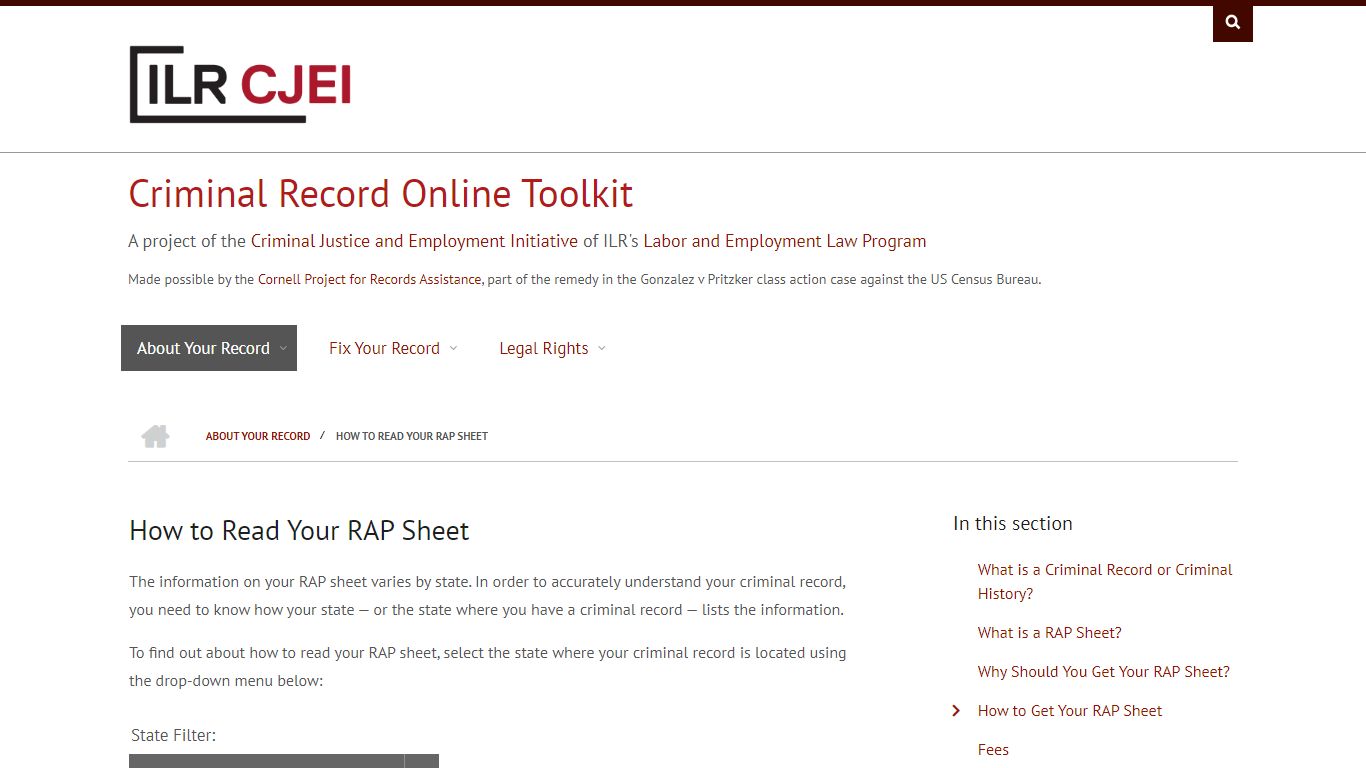 How to Read Your RAP Sheet - Cornell University
